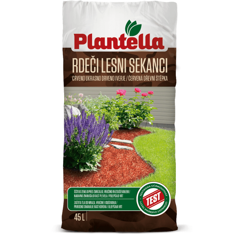 plantella crveno drveno iverje