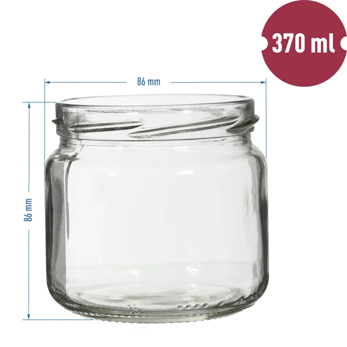 370 ml twist off glas mit farbigem deckel fi 82 6 stuck 132346 wym