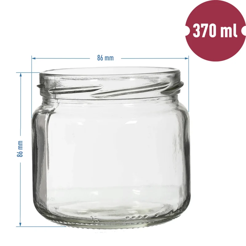 370 ml twist off glas mit farbigem deckel fi 82 6 stuck 132346 wym